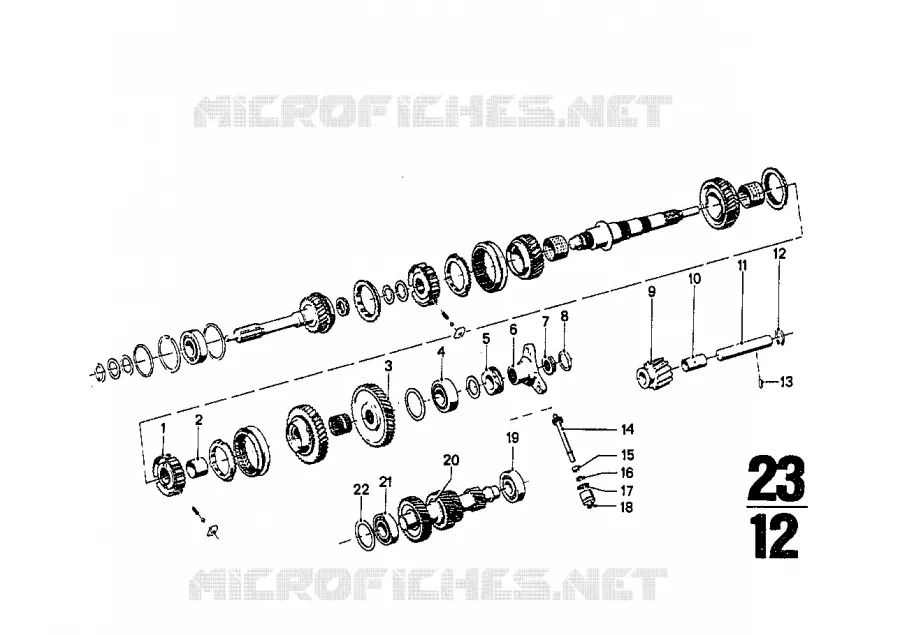 Getrag 262 jeu de roue, pieces detachees BMW BMW CLASSIC 2.5CS-3.0CSL 1971 3.0CS M 3.0CS