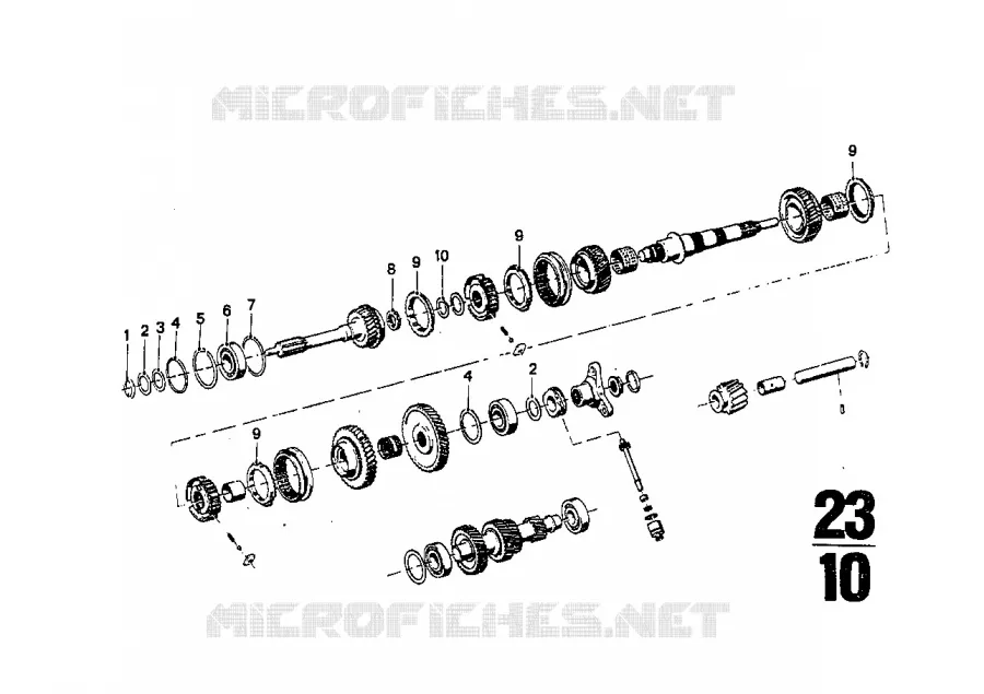 Getrag 262 jeu de roue, pieces detachees BMW BMW CLASSIC 2.5CS-3.0CSL 1972 3.0CSL M 3.0CSL