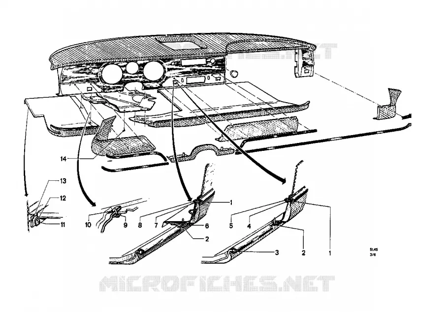 Habillage tableau de bord BMW BMW CLASSIC 1500-2000CS 1966 2000 M 2000