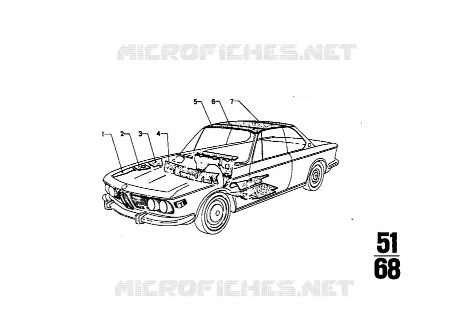 Insonorisation BMW BMW CLASSIC 2.5CS-3.0CSL 1974 3.0CSiL M 3.0CSiL