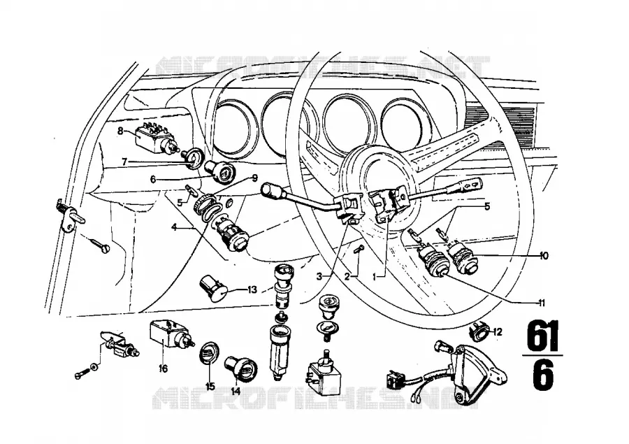 Interrupteur BMW BMW CLASSIC 2.5CS-3.0CSL 1973 3.0CSi M 3.0CSi