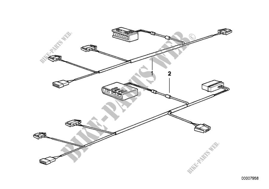 Jeu cables colonne de direction reglable pour BMW 730i