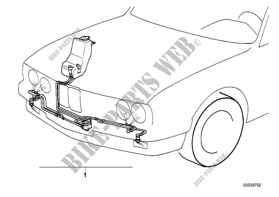 Kit de montage pour lave phares pour BMW 520i