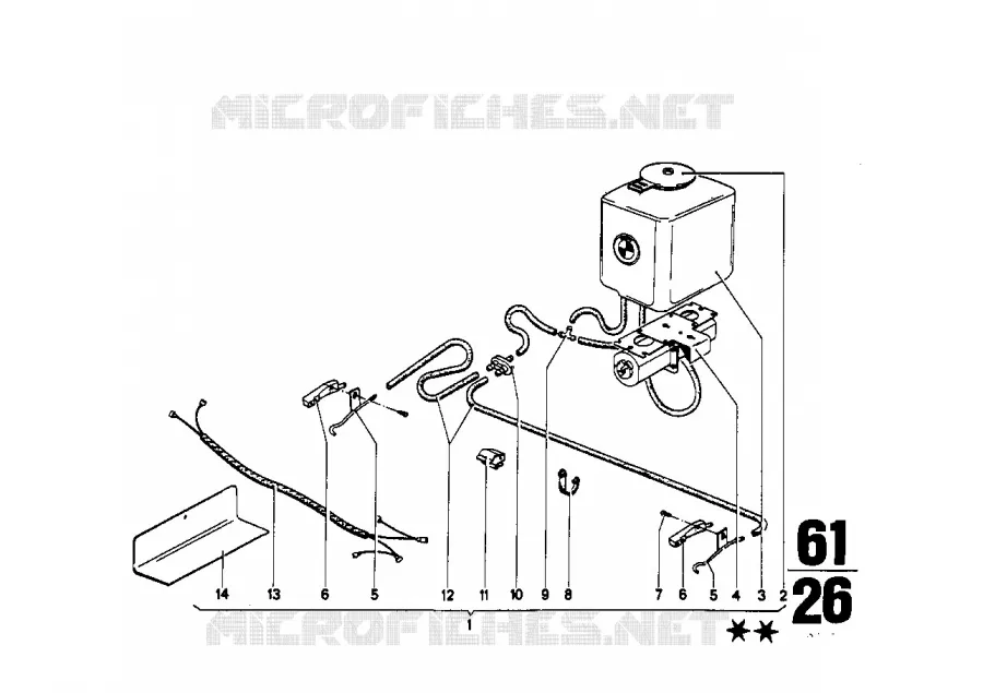 Lave-projecteurs BMW BMW CLASSIC 1502-2002tii 1971 2000 M 2000