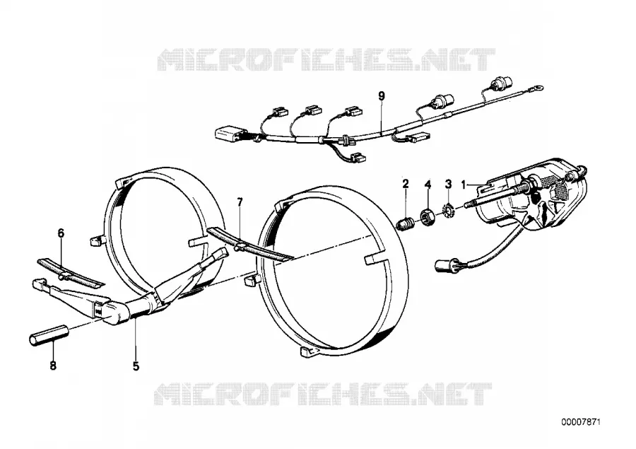 Lave-projecteurs BMW BMW Série 5 1982 525e M 525e