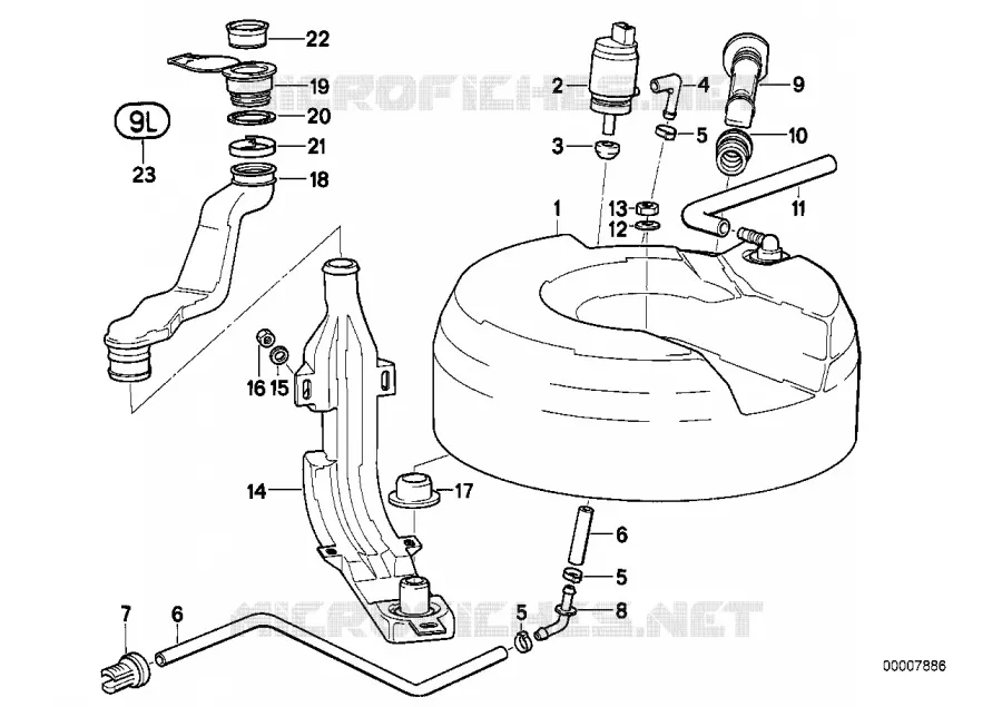 Lave-projecteurs BMW BMW Série 8 1992 850CSi M 850CSi