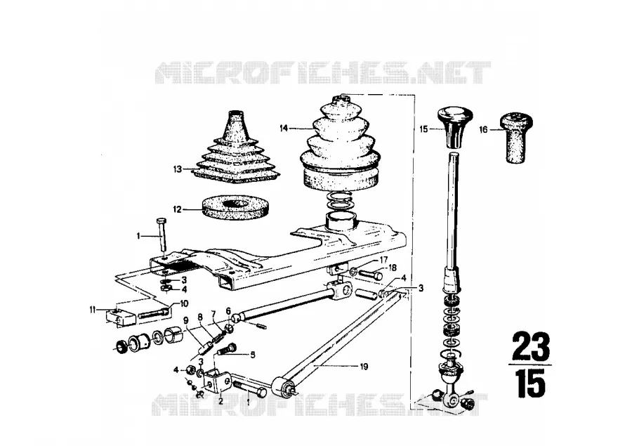Levier de vitesse BMW BMW CLASSIC 1500-2000CS 1966 2000tilux M 2000tilux