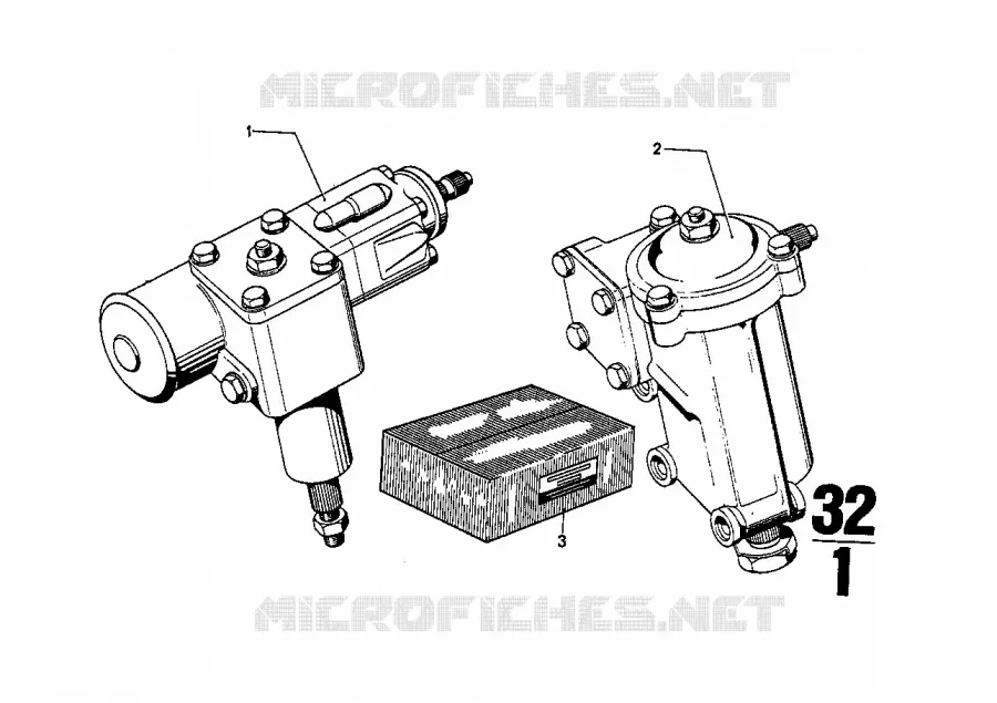 Mécanisme de direction hydraulique BMW BMW CLASSIC 2.5CS-3.0CSL 1974 2.5CS M 2.5CS