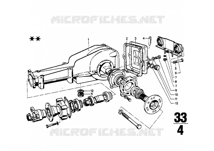 Mécanisme pont AR-Carter/Couvercle BMW BMW CLASSIC 1500-2000CS 1966 2000 A 2000