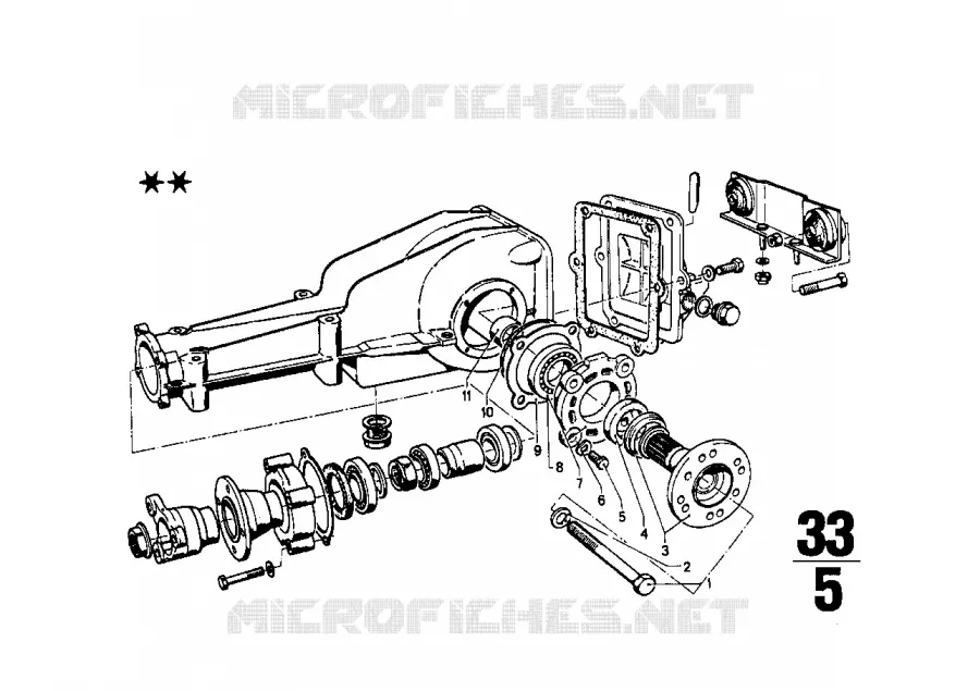 Mécanisme pont AR-Carter/Couvercle BMW BMW CLASSIC 1500-2000CS 1966 2000ti M 2000ti