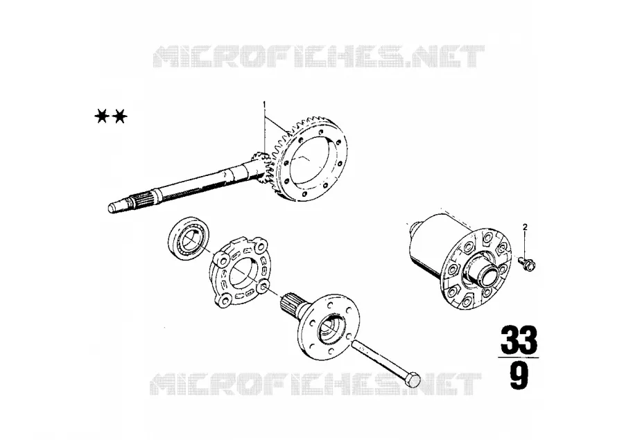 Mecan.pont ar-couronne dent. piec.rapp. BMW BMW CLASSIC 1500-2000CS 1966 2000tilux M 2000tilux