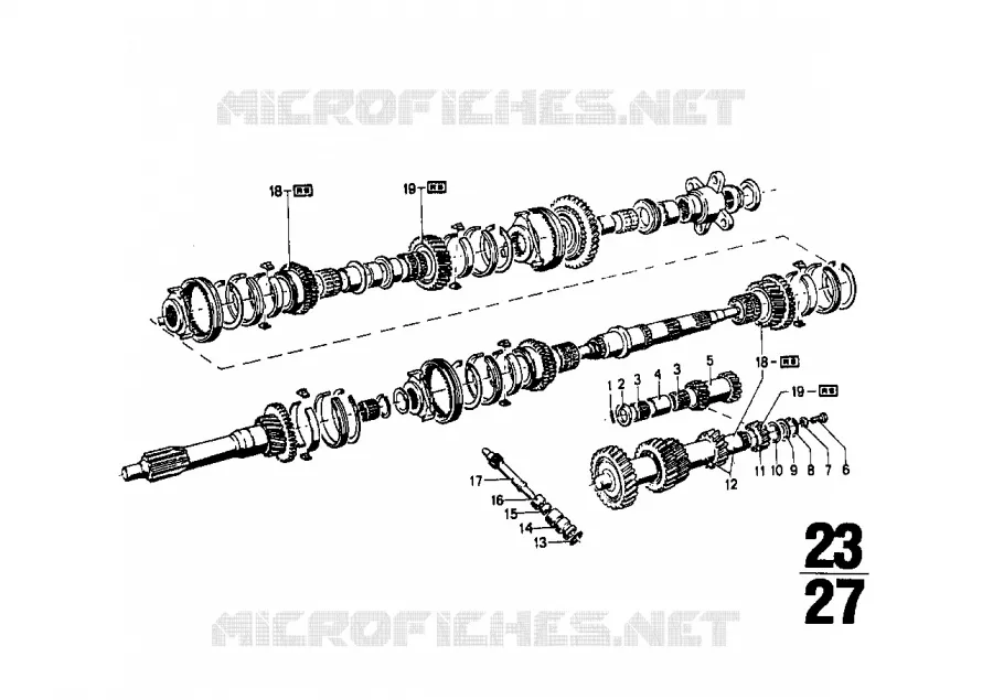 Necessaire de reparation boite vt Getrag BMW BMW CLASSIC 1500-2000CS 1966 2000 A 2000