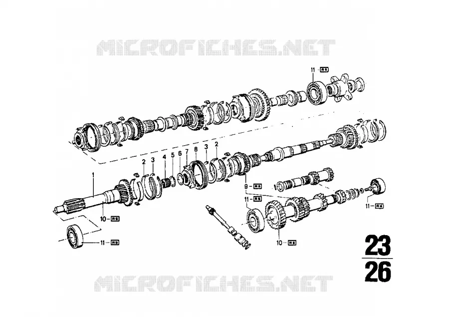Necessaire de reparation boite vt Getrag BMW BMW CLASSIC 1500-2000CS 1966 2000 M 2000