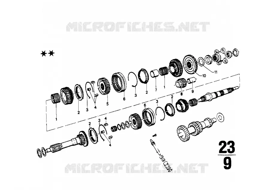 Necessaire de reparation boite vt Getrag BMW BMW CLASSIC 1500-2000CS 1966 2000tilux M 2000tilux