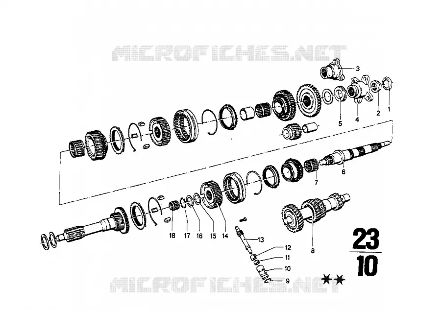 Necessaire de reparation boite vt Getrag BMW BMW CLASSIC 1500-2000CS 1969 2000 M 2000