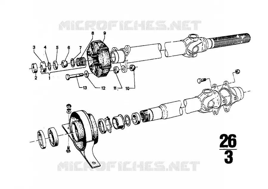 Palier intermediaire arbre transmission BMW BMW CLASSIC 2.5CS-3.0CSL 1968 2800CS M 2800CS