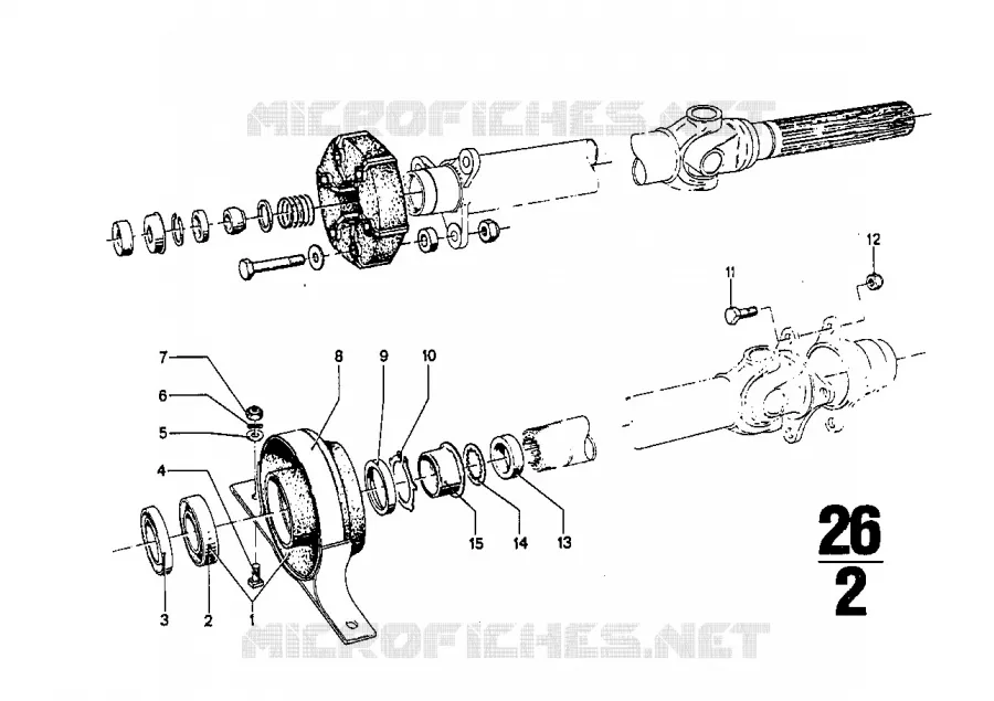 Palier intermediaire arbre transmission BMW BMW CLASSIC 2.5CS-3.0CSL 1971 3.0CS M 3.0CS