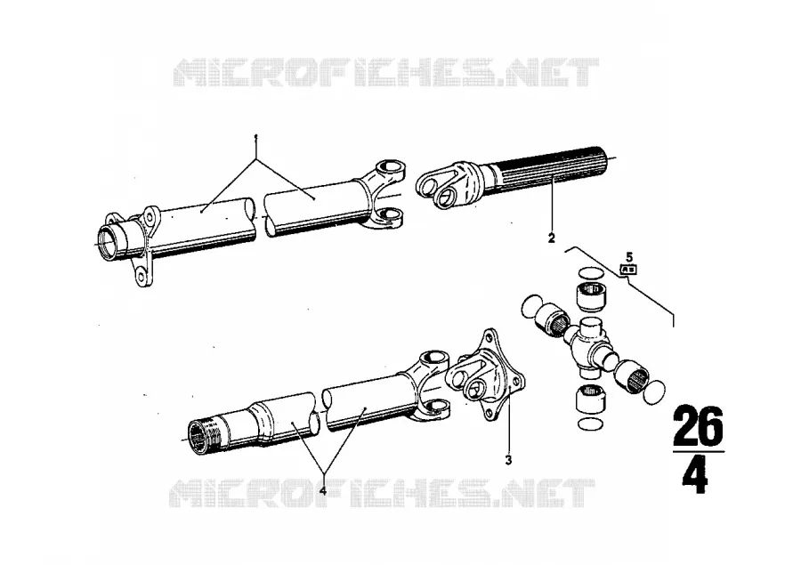 Palier intermediaire arbre transmission BMW BMW CLASSIC 2.5CS-3.0CSL 1971 3.0CS M 3.0CS