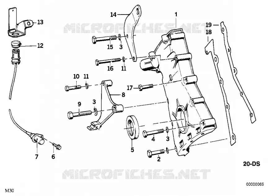 Partie inf. de carter de distribution BMW BMW Série 6 1982 628CSi M 628CSi