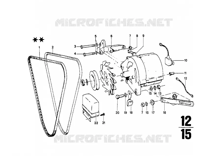 Pièces dalternateur BMW BMW CLASSIC 1500-2000CS 1967 2000 A 2000
