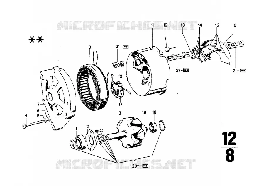 Pièces dalternateur BMW BMW CLASSIC 2.5CS-3.0CSL 1974 2.5CS A 2.5CS