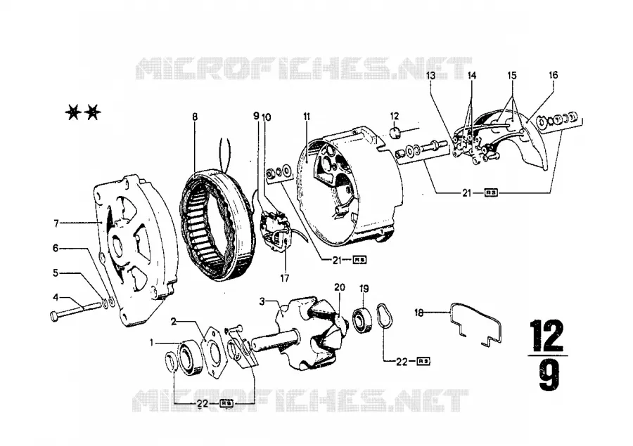 Pièces dalternateur BMW BMW CLASSIC 2.5CS-3.0CSL 1974 2.5CS A 2.5CS