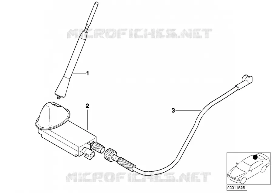 Pièces dantenne BMW BMW Z3 2000 Z3 M3.2 N Z3 M3.2