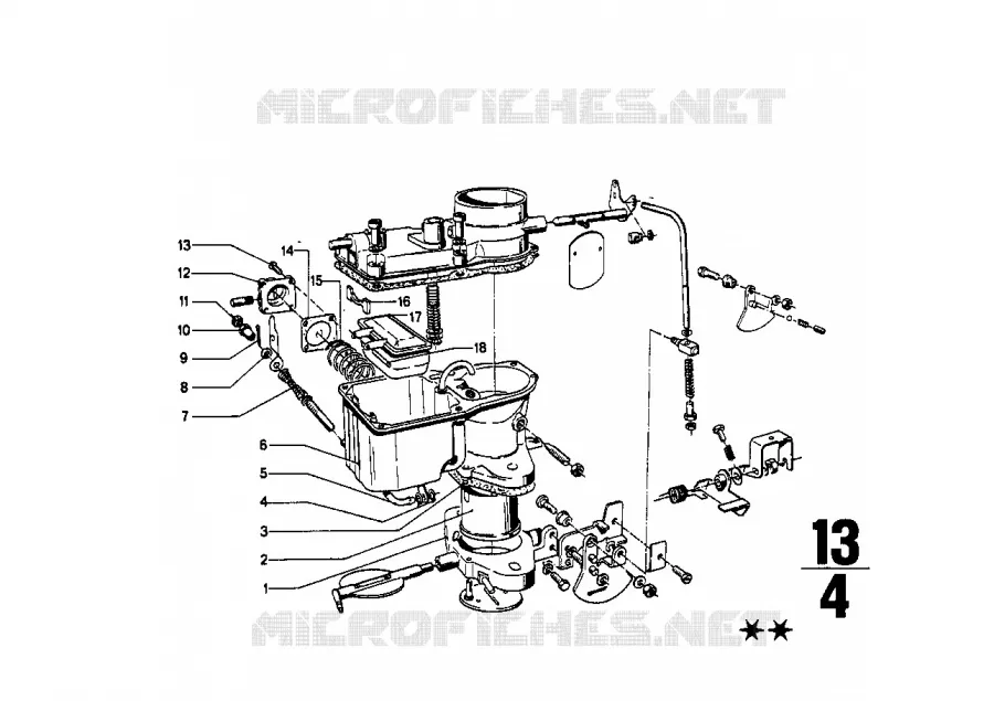 Pieces de carburateur BMW BMW CLASSIC 1500-2000CS 1966 2000 A 2000