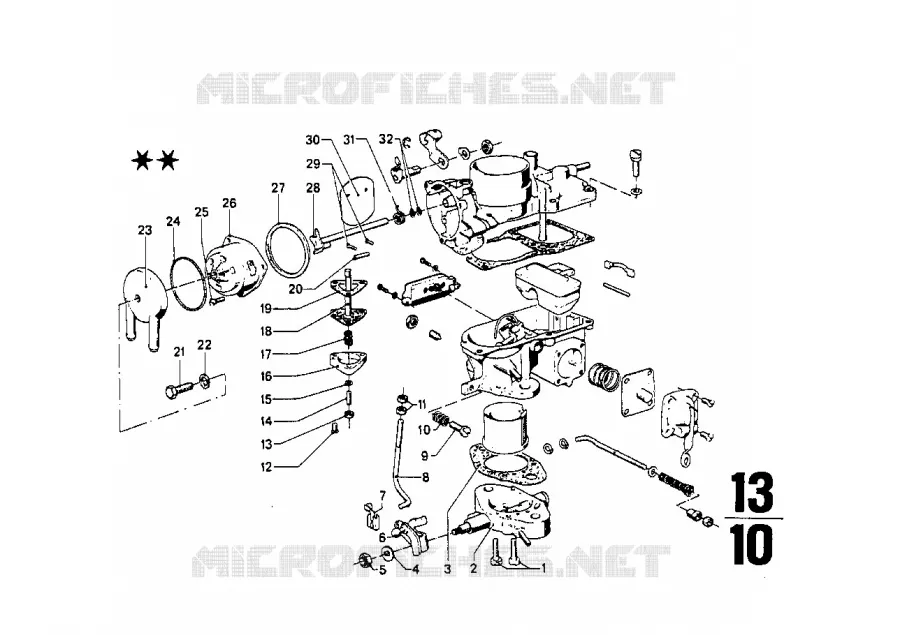 Pieces de carburateur BMW BMW CLASSIC 1500-2000CS 1966 2000 A 2000
