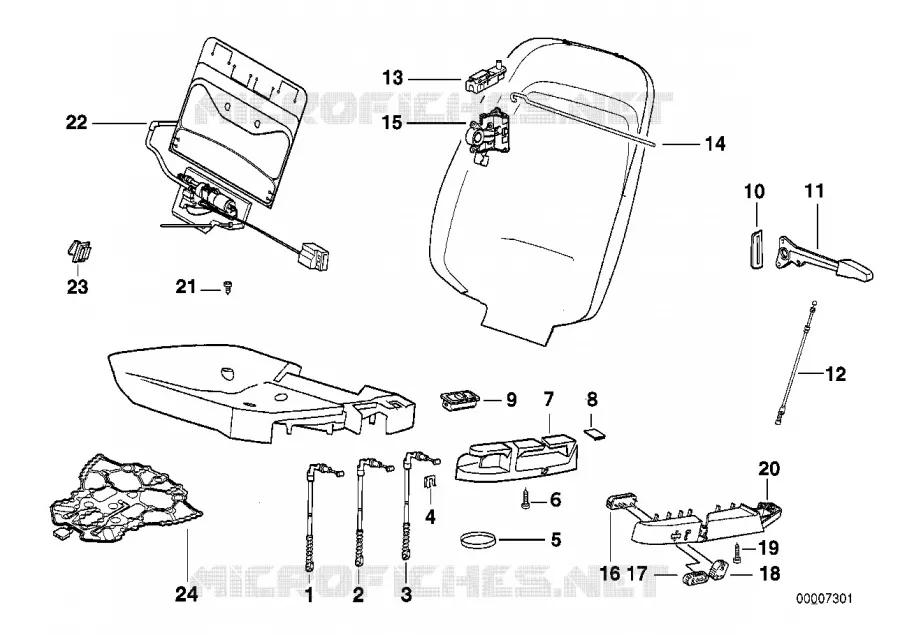 Pieces de commandes de siege avant BMW BMW Série 3 1994 318ti M 318ti