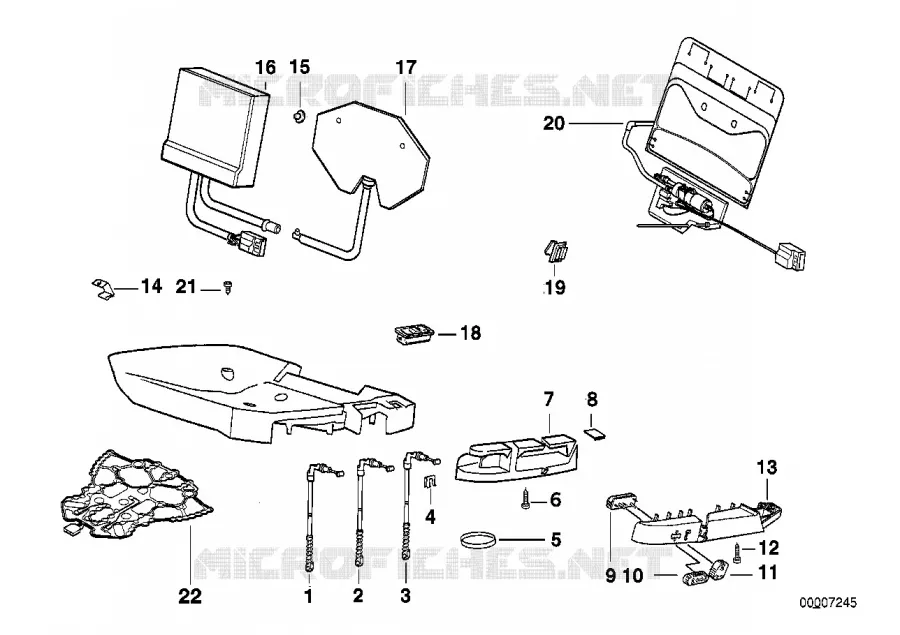 Pieces de commandes de siege avant BMW BMW Série 3 1994 M3 M M3