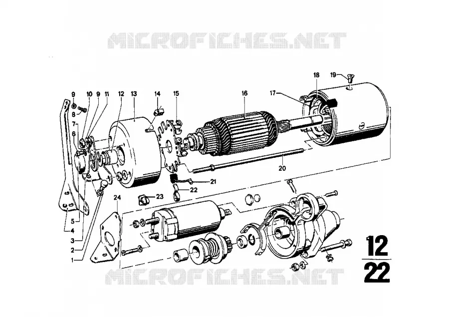 Pièces de démarreur BMW BMW CLASSIC 1500-2000CS 1966 2000tilux M 2000tilux