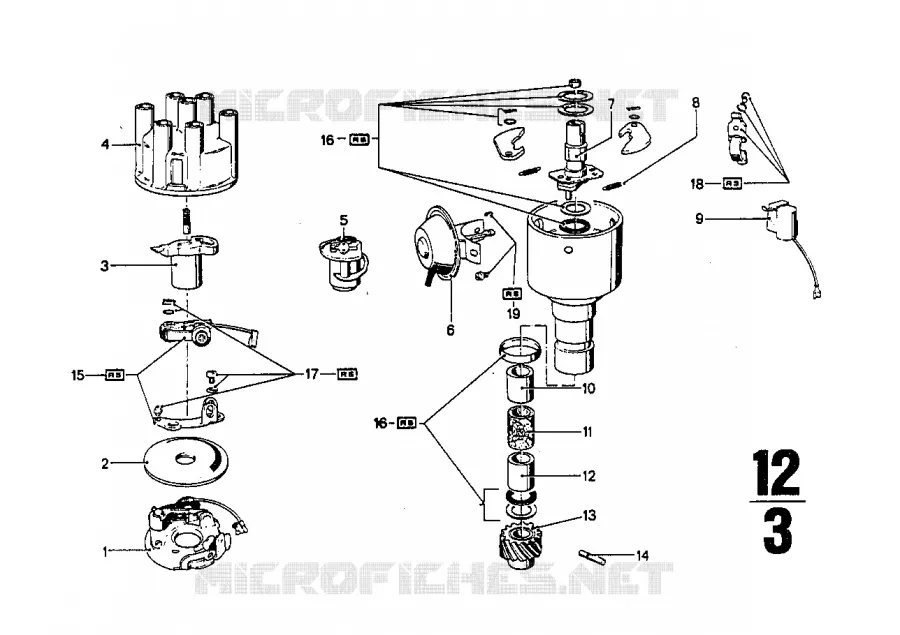Pieces de distributeur BMW BMW CLASSIC 2.5CS-3.0CSL 1972 3.0CSL M 3.0CSL