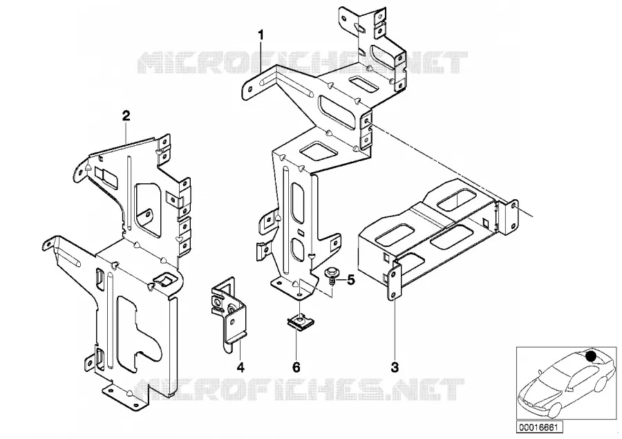 Pièces de fixation système de navigation BMW BMW Série 3 1997 320d N 320d