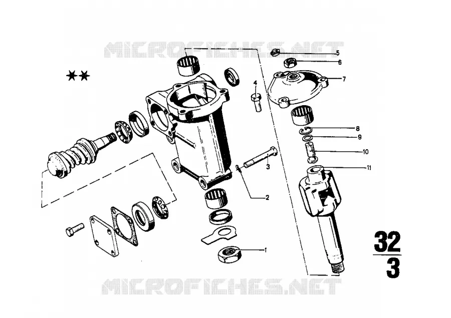 Pieces de mecanisme de direction BMW BMW CLASSIC 2.5CS-3.0CSL 1974 2.5CS A 2.5CS