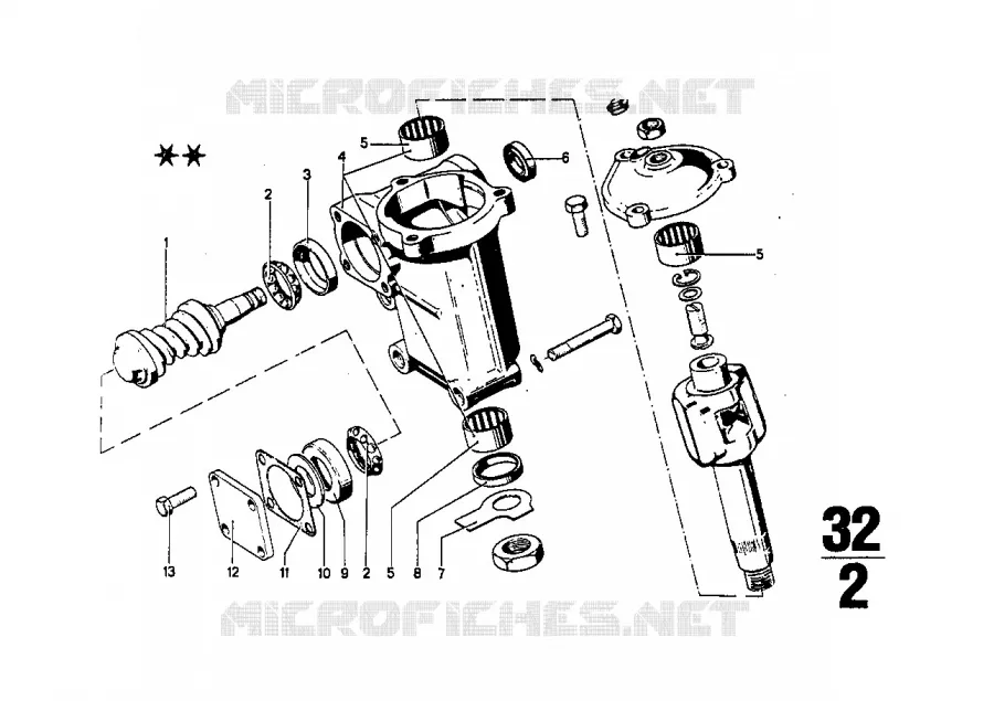 Pieces de mecanisme de direction BMW BMW CLASSIC 2.5CS-3.0CSL 1974 2.5CS M 2.5CS