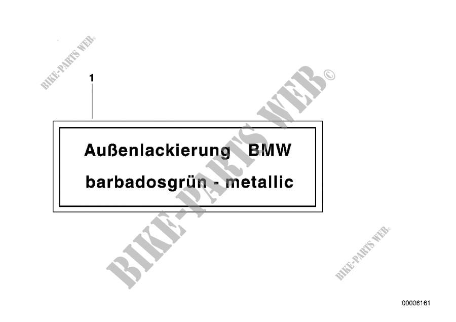Plaque peinture exterieure metallique pour BMW 524td