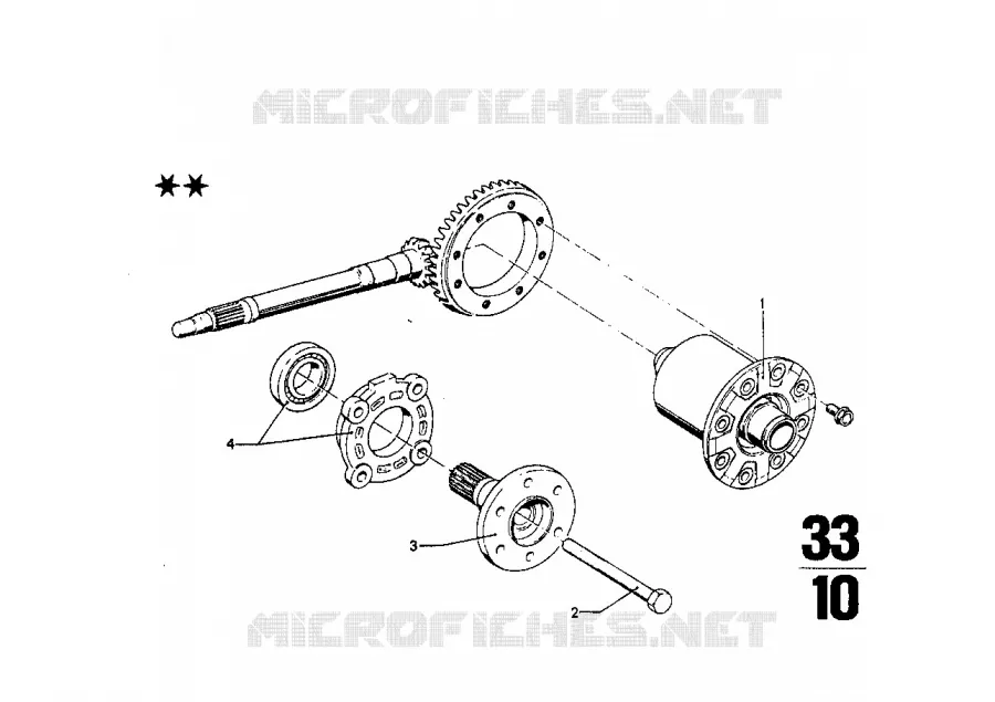 Pont arriere-piece diff. BMW BMW CLASSIC 1500-2000CS 1965 1800 A 1800