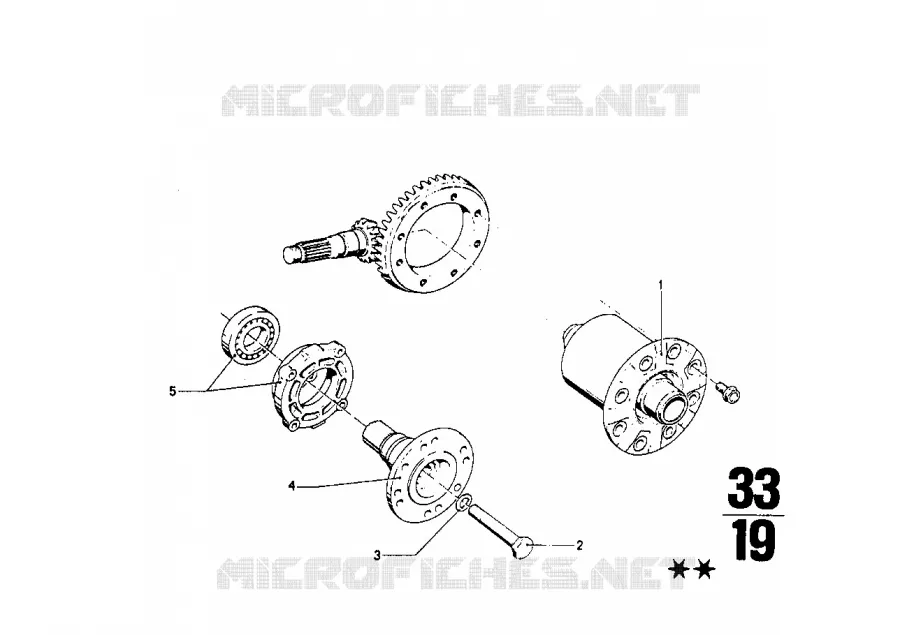 Pont arriere-piece diff. BMW BMW CLASSIC 1502-2002tii 1973 1802 M 1802