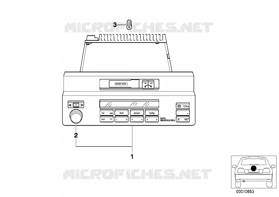 Radio BMW Reverse RDS BMW BMW Série 5 1995 528i M 528i