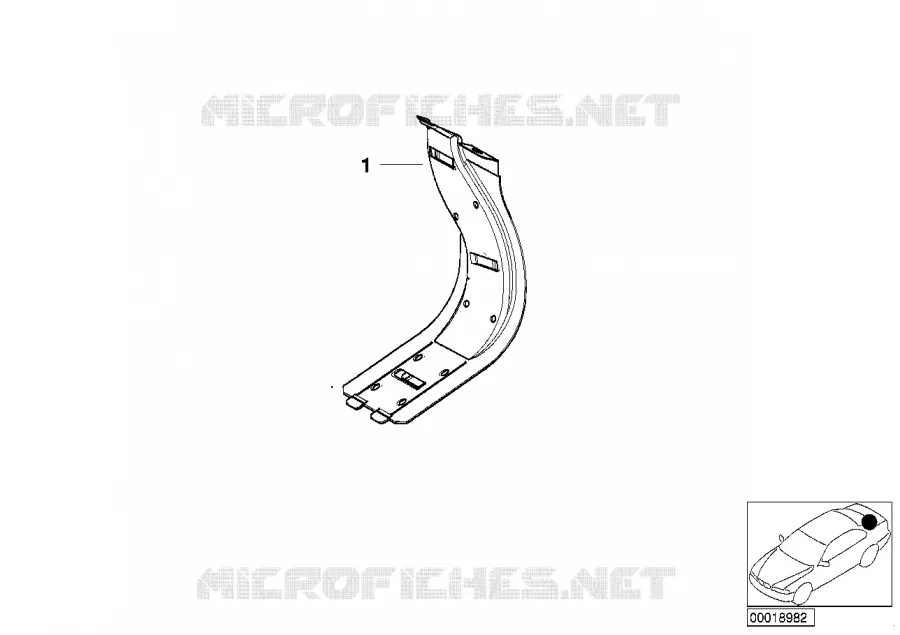 Recouvrement de cable BMW BMW Z3 1998 Z3 M3.2 N Z3 M3.2