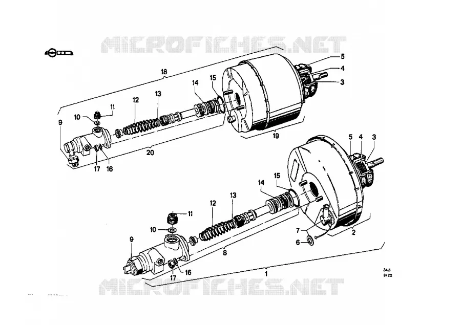 Servo-frein BMW BMW CLASSIC 1500-2000CS 1969 2000tilux M 2000tilux