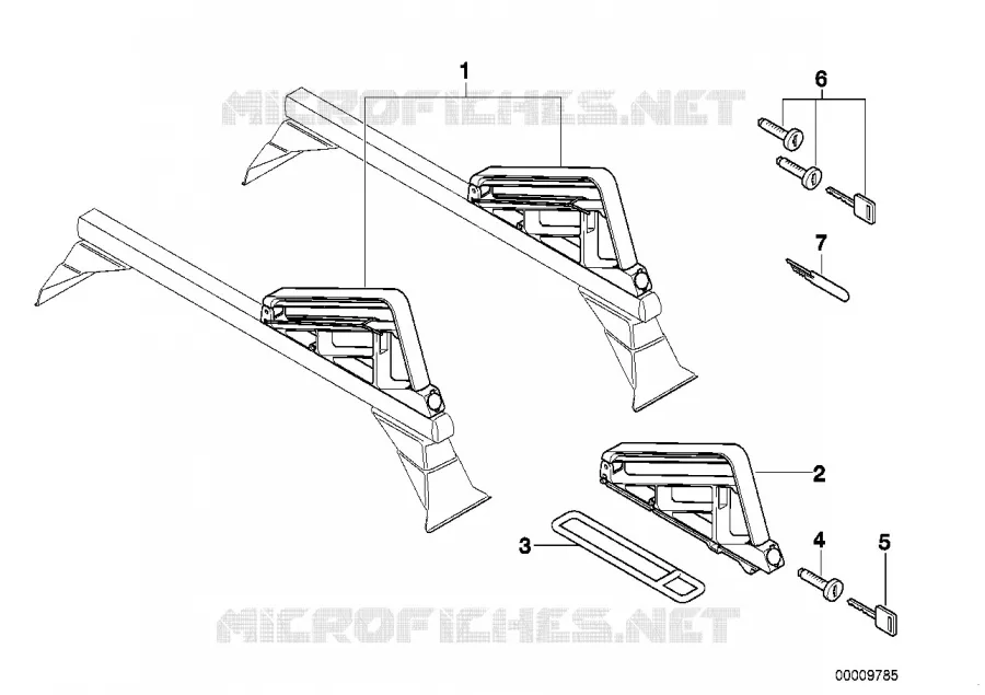 Support de fixation snowboard BMW BMW Série 8 1992 850CSi M 850CSi