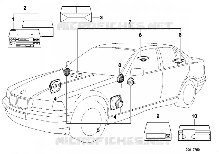 Systeme-Audio avec changeur CD BMW BMW Série 3 1993 M3 M M3