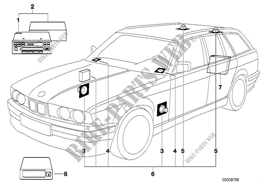 Systeme Audio avec changeur CD pour BMW 520i