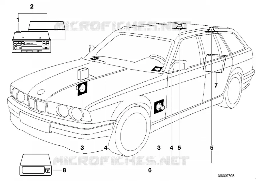 Systeme-Audio avec changeur CD BMW BMW Série 5 1992 525td M 525td