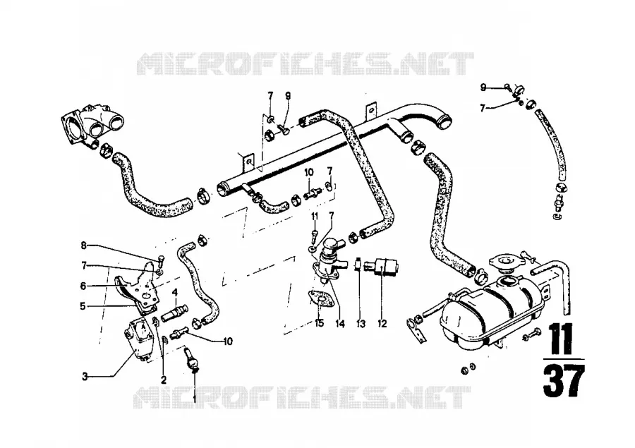 Systeme refroidissem.-thermostat/durite BMW BMW CLASSIC 2.5CS-3.0CSL 1974 3.0CSiL M 3.0CSiL