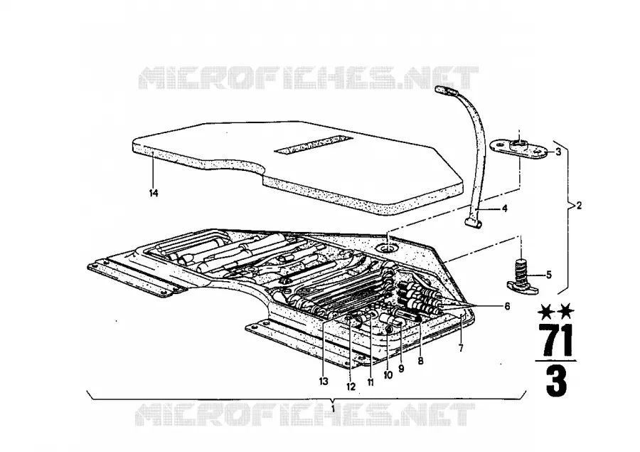 Trousse à outils/Boite a outils BMW BMW CLASSIC 2.5CS-3.0CSL 1971 3.0CS A 3.0CS