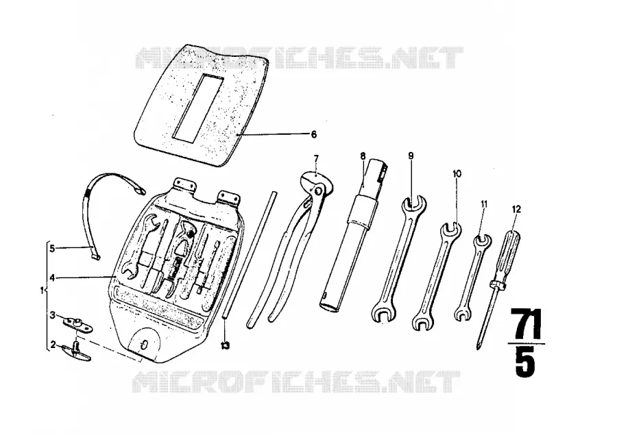 Trousse à outils/Boite a outils BMW BMW CLASSIC 2.5CS-3.0CSL 1974 2.5CS M 2.5CS