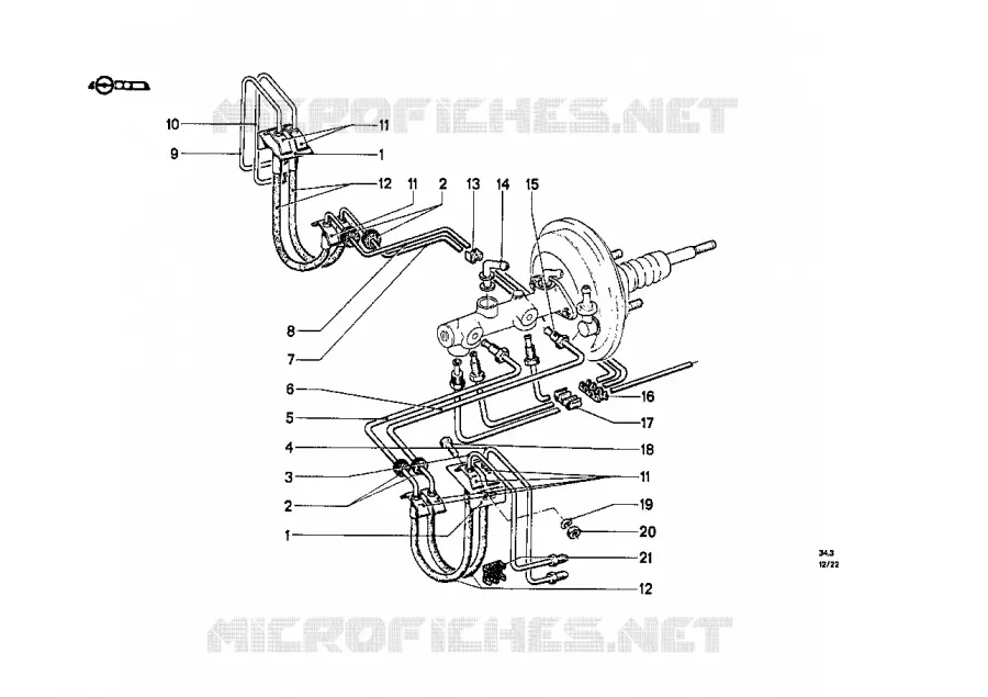 Tuyau de frein avant BMW BMW CLASSIC 1500-2000CS 1968 2000 A 2000